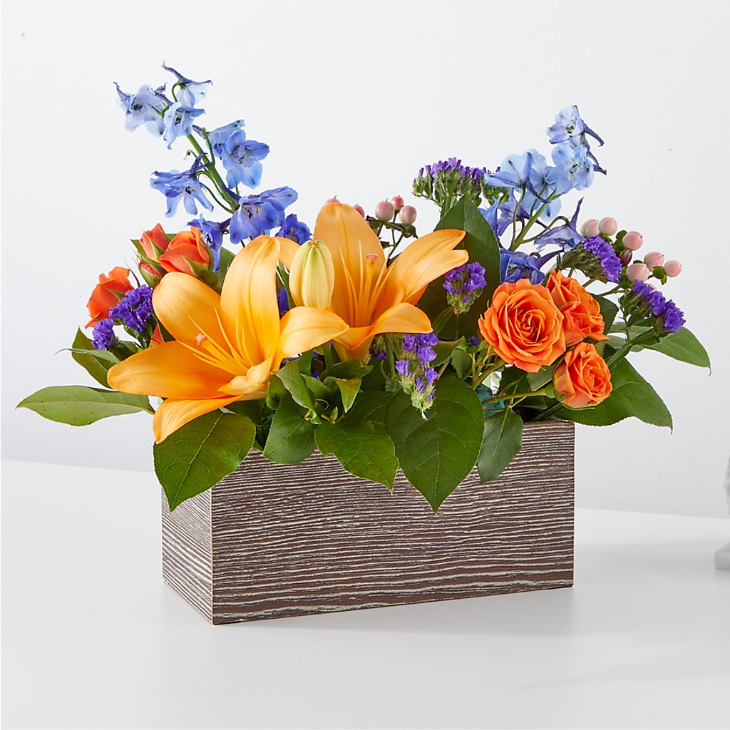 Radiant Citrus Box Bouquet – LA DEANNE'S FLORIST, Cuthbert GA
