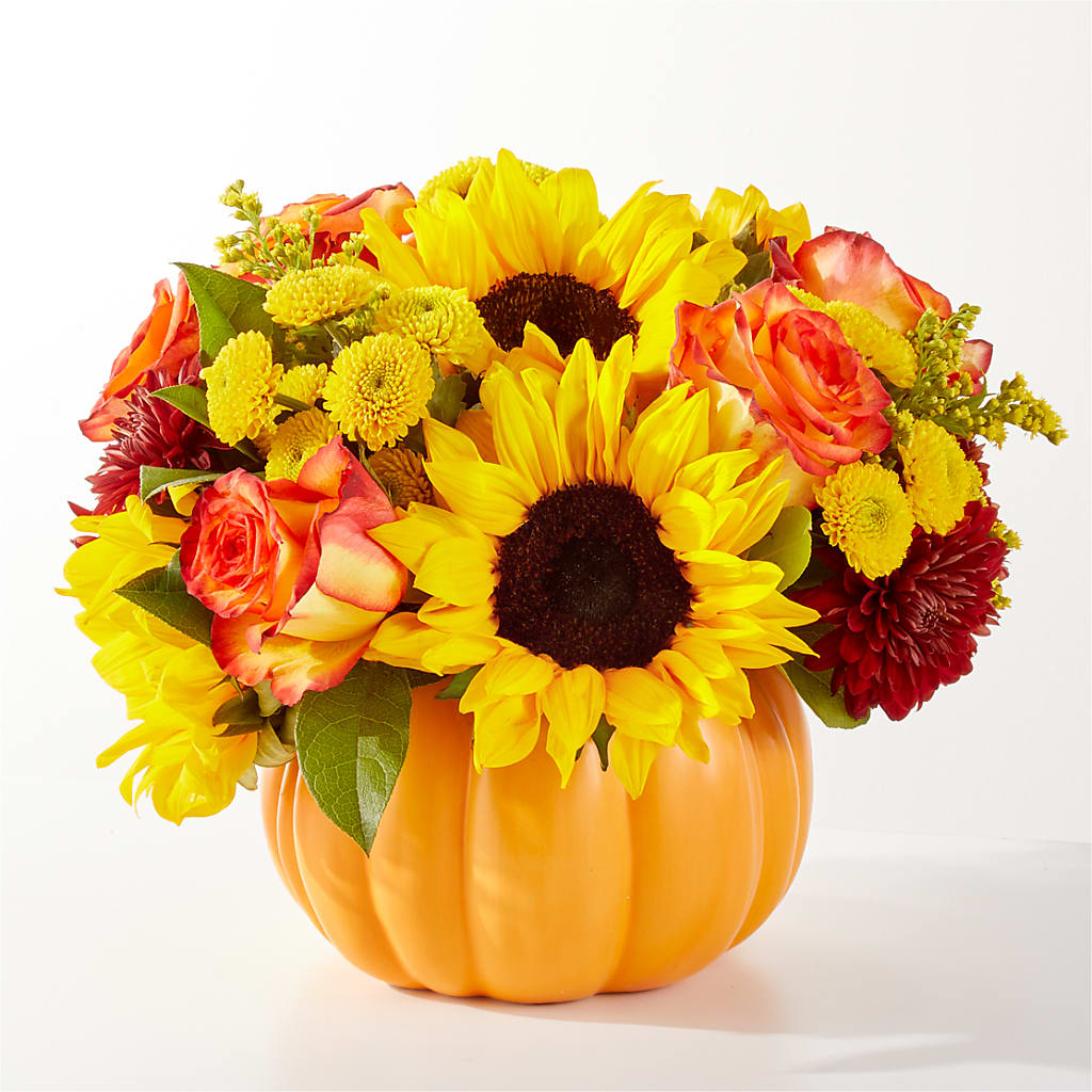 Golden Gourd Pumpkin Bouquet – LA DEANNE'S FLORIST, Cuthbert GA