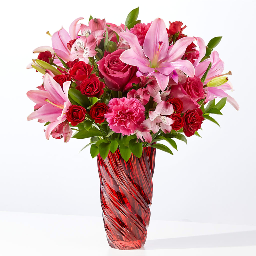 In Love Bouquet with Luxe Swirl Vase – LA DEANNE'S FLORIST, Cuthbert GA