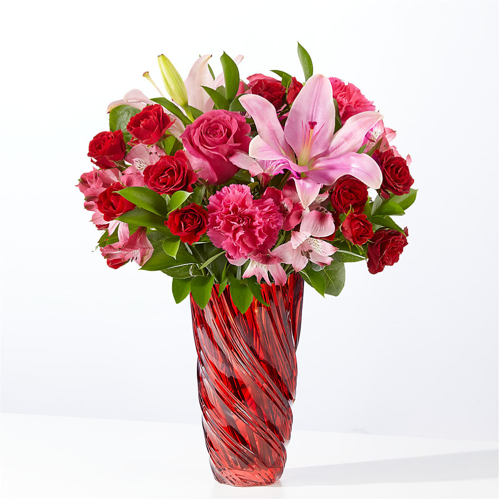 In Love Bouquet with Luxe Swirl Vase – LA DEANNE'S FLORIST, Cuthbert GA