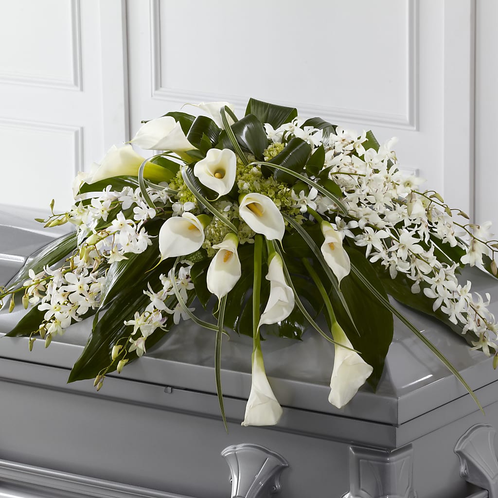 Angel Wings Casket Spray – LA DEANNE'S FLORIST, Cuthbert GA