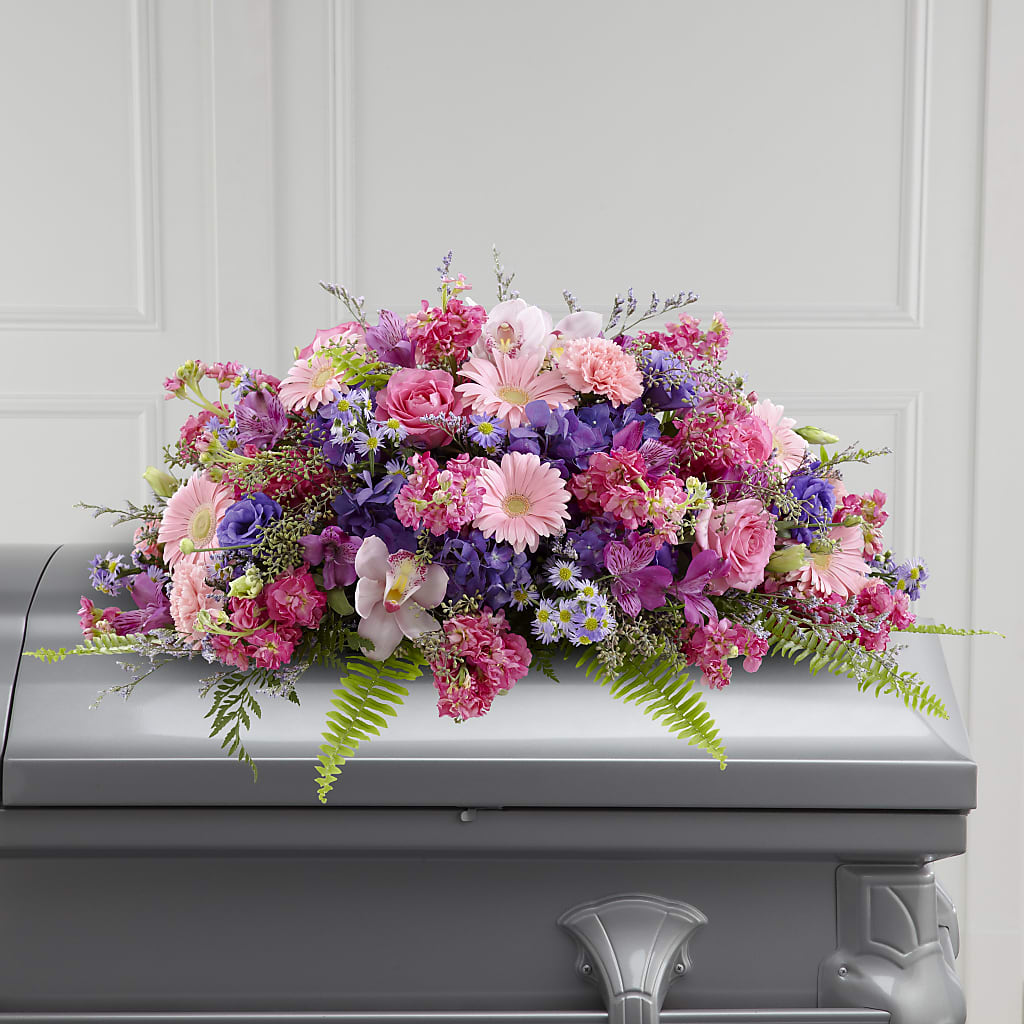Glorious Garden Casket Spray – LA DEANNE'S FLORIST, Cuthbert GA