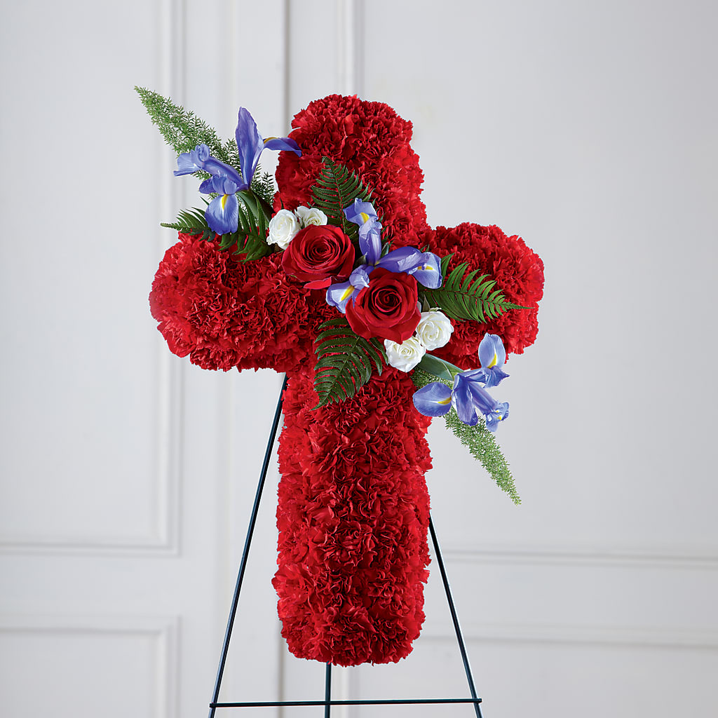 Faithful Hero Floral Cross – LA DEANNE'S FLORIST, Cuthbert GA
