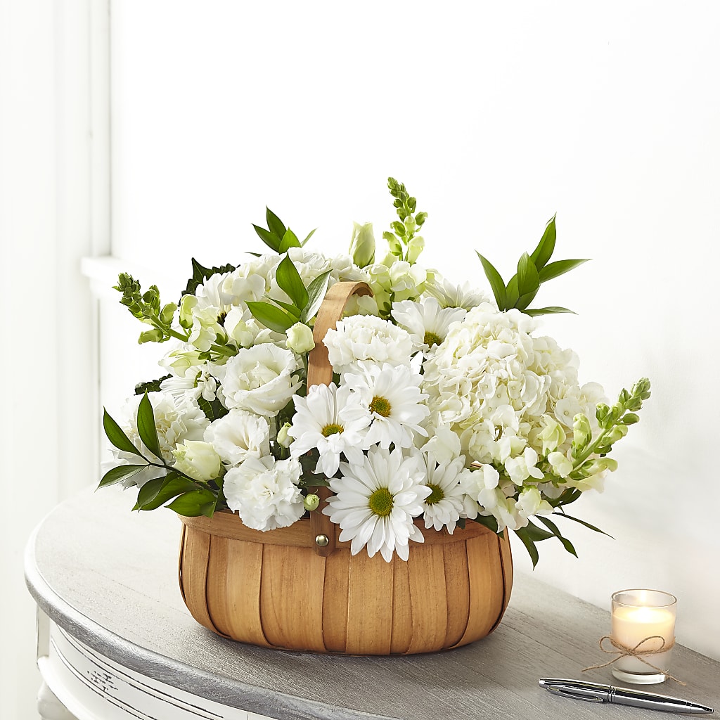 Pure Ivory Basket – LA DEANNE'S FLORIST, Cuthbert GA