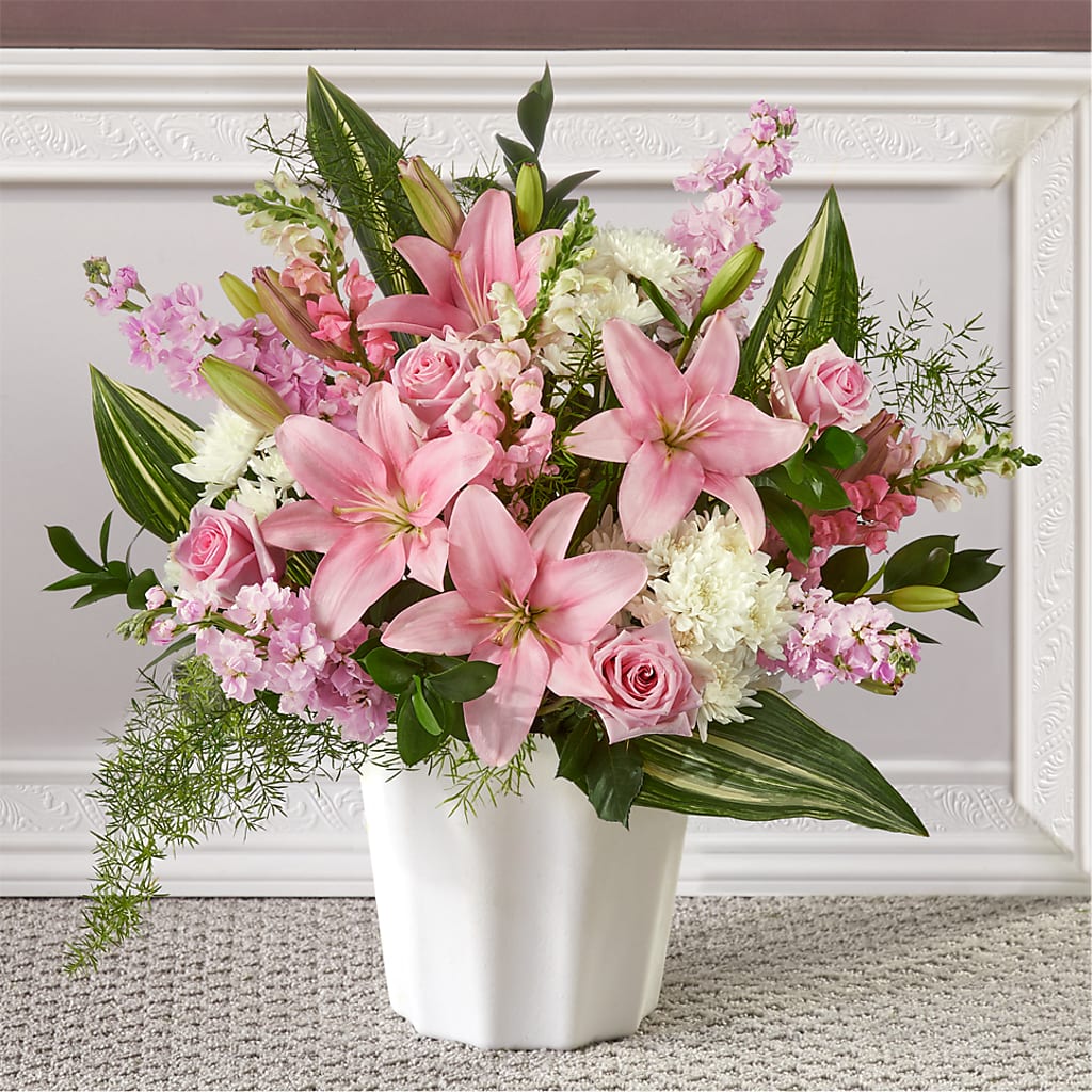 Simply Serene Floor Basket – LA DEANNE'S FLORIST, Cuthbert GA