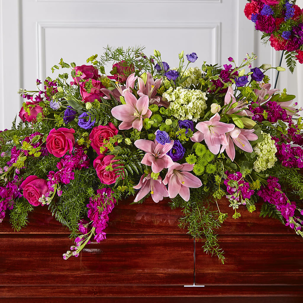 Radiant Tribute Casket Spray – LA DEANNE'S FLORIST, Cuthbert GA