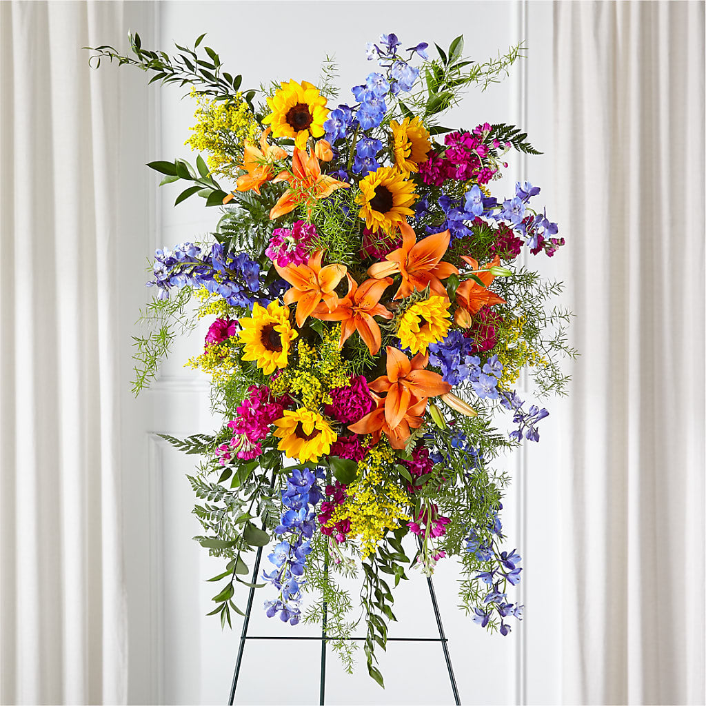 Sunlit Memories Standing Spray (Standard) – LA DEANNE'S FLORIST, Cuthbert GA