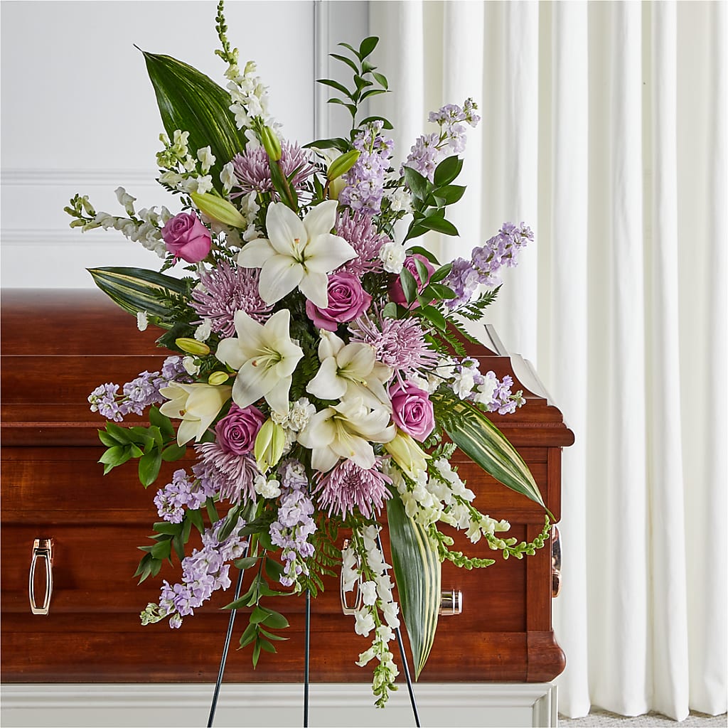 Grateful Hearts Standing Spray – LA DEANNE'S FLORIST, Cuthbert GA