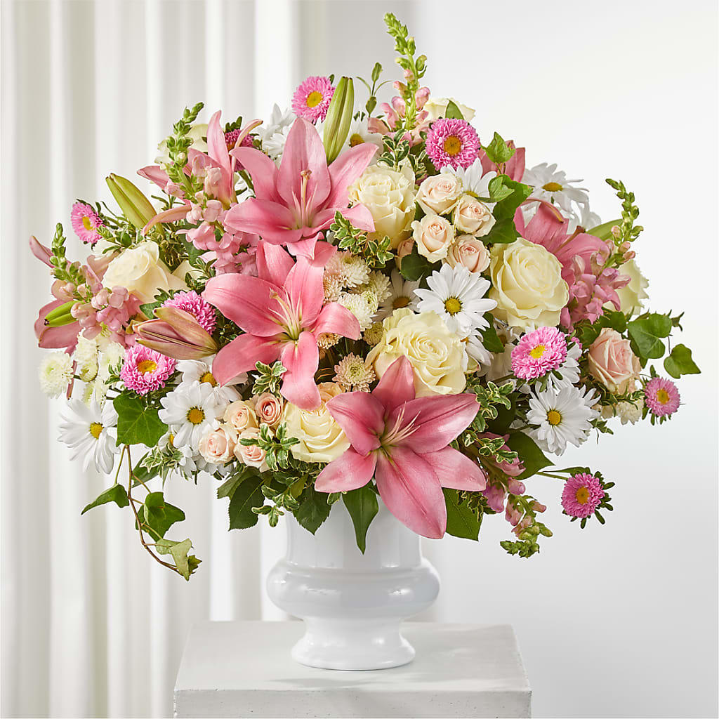 Empathetic Blooms Urn Arrangement – LA DEANNE'S FLORIST, Cuthbert GA