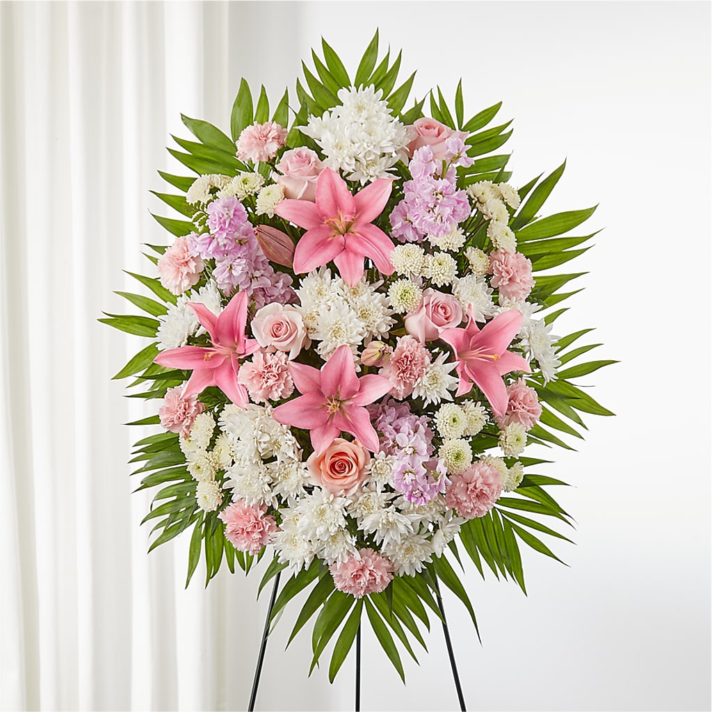 Offering Solace Standing Spray – LA DEANNE'S FLORIST, Cuthbert GA