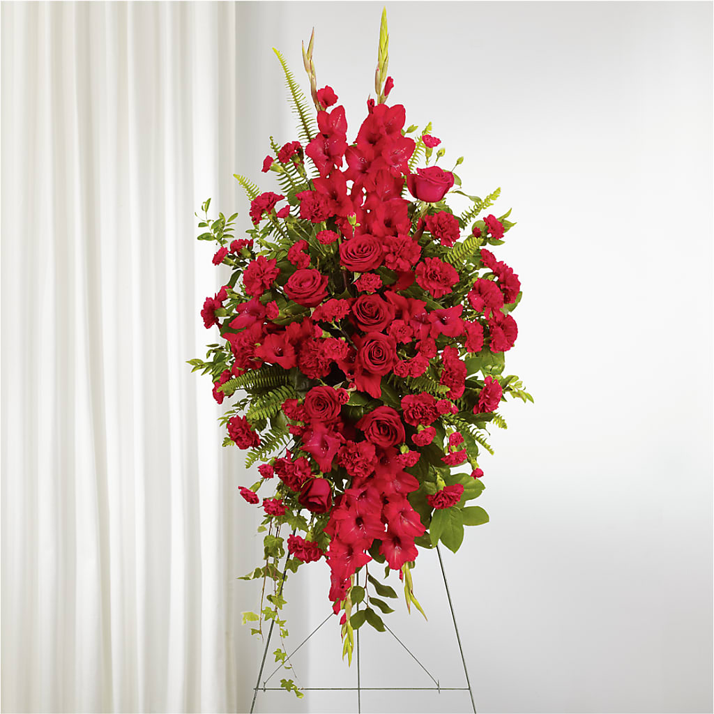 From the Heart Standing Spray – LA DEANNE'S FLORIST, Cuthbert GA