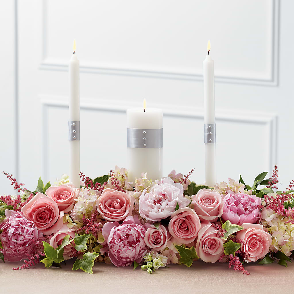 Worldwide Romance Unity Candle Arrangement – LA DEANNE'S FLORIST, Cuthbert GA