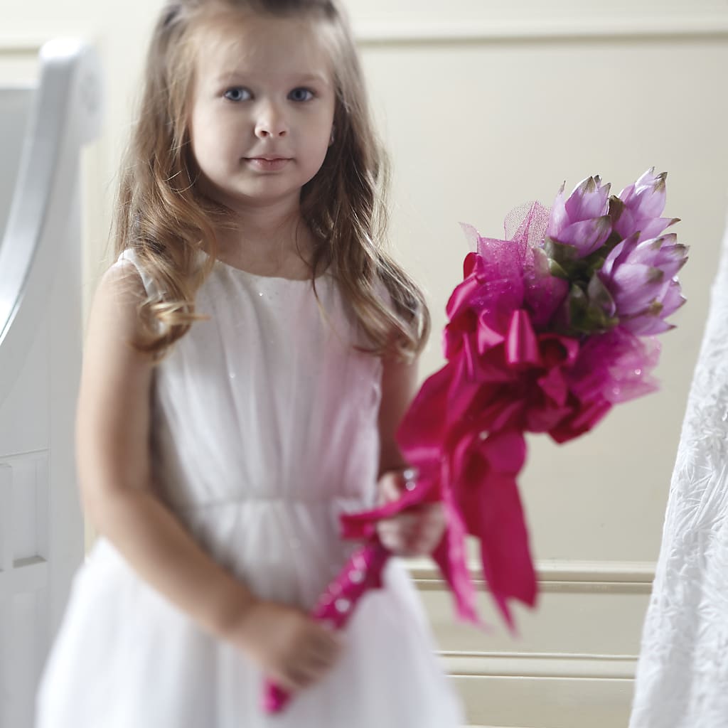 Sparkle Pink Flower Girl Bouquet – LA DEANNE'S FLORIST, Cuthbert GA