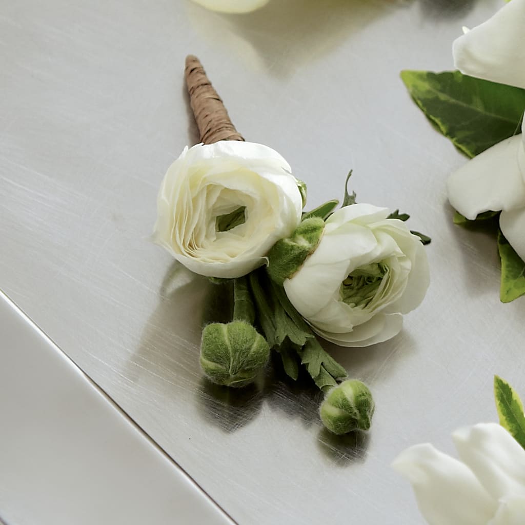 White Ranunculus Boutonniere – LA DEANNE'S FLORIST, Cuthbert GA