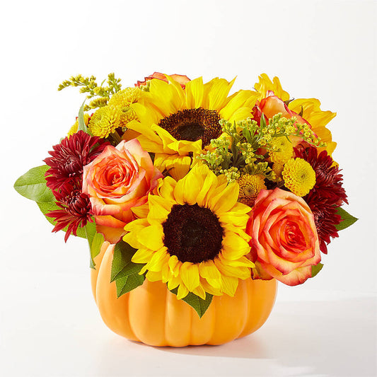 Golden Gourd Pumpkin Bouquet – LA DEANNE'S FLORIST, Cuthbert GA
