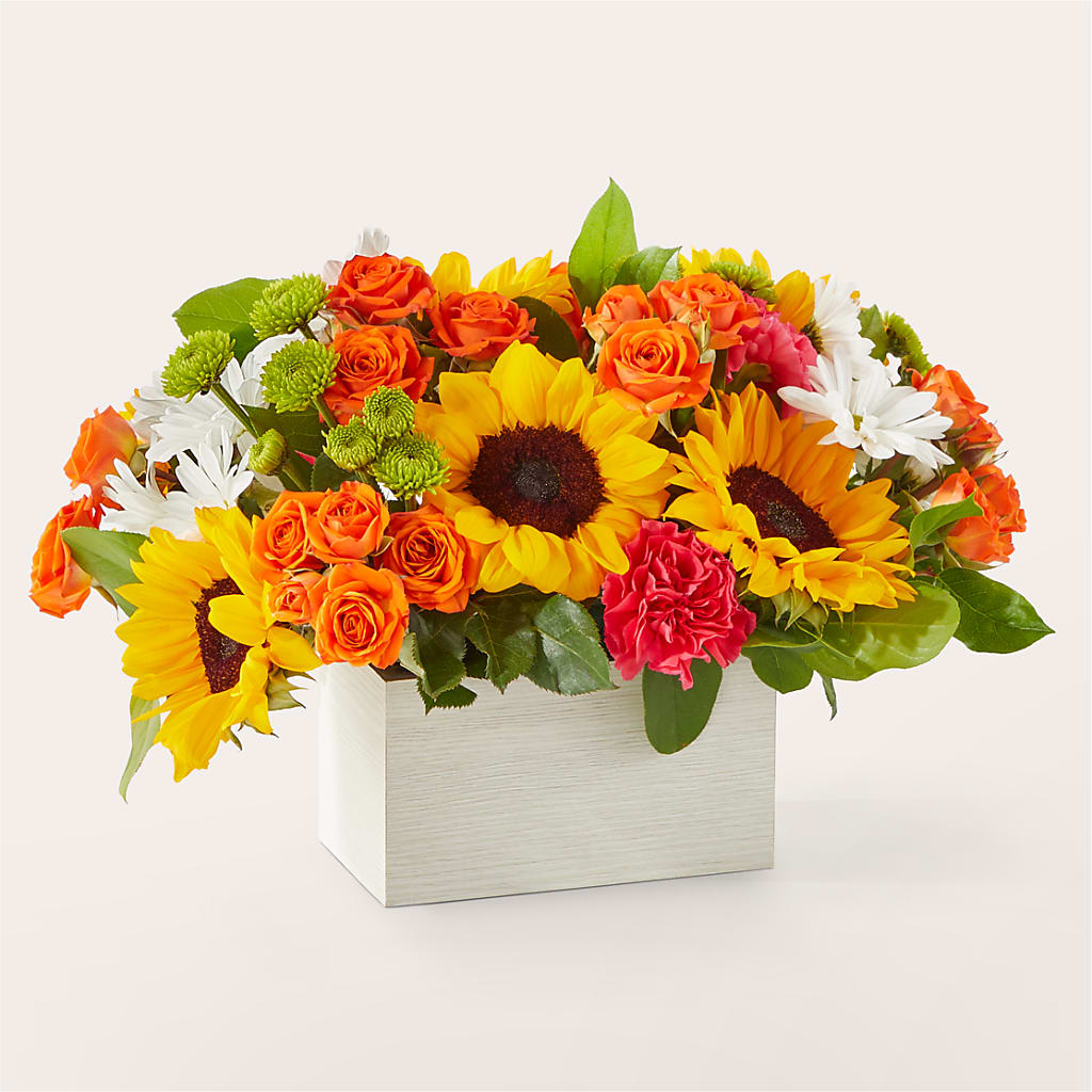 Sun-drenched Blooms Box Bouquet – LA DEANNE'S FLORIST, Cuthbert GA