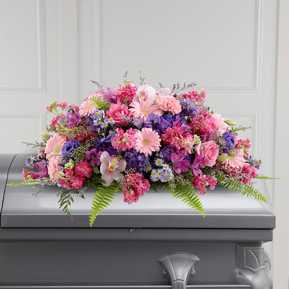 Glorious Garden Casket Spray – LA DEANNE'S FLORIST, Cuthbert GA