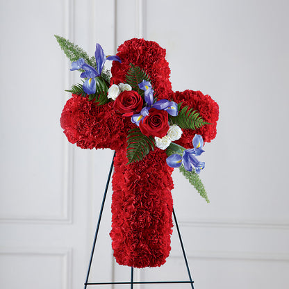 Faithful Hero Floral Cross – LA DEANNE'S FLORIST, Cuthbert GA