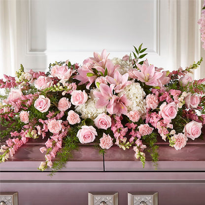 Life & Remembrance Casket Spray – LA DEANNE'S FLORIST, Cuthbert GA