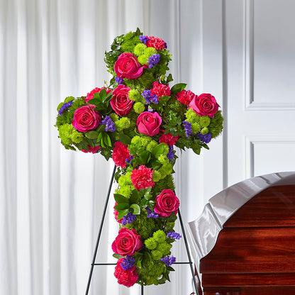 Tribute Rose Floral Cross – LA DEANNE'S FLORIST, Cuthbert GA
