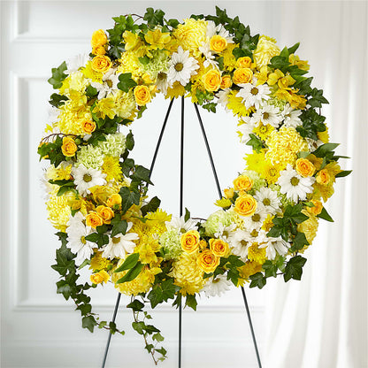 Golden Remembrance Wreath – LA DEANNE'S FLORIST, Cuthbert GA