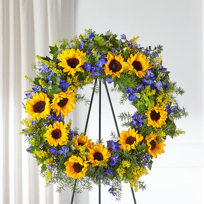 Bright Rays Wreath – LA DEANNE'S FLORIST, Cuthbert GA