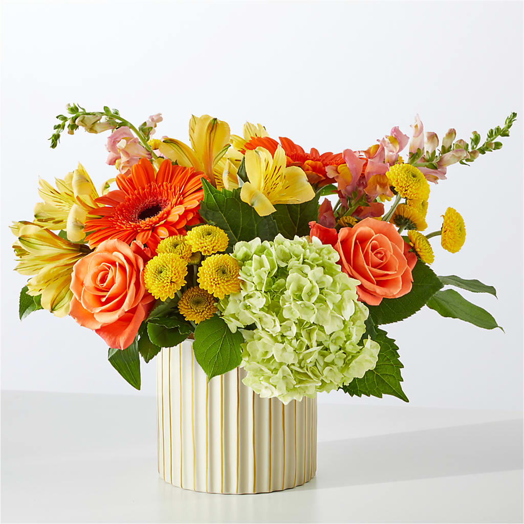 Autumn Sunshine Bouquet with Ivory Vase – LA DEANNE'S FLORIST, Cuthbert GA