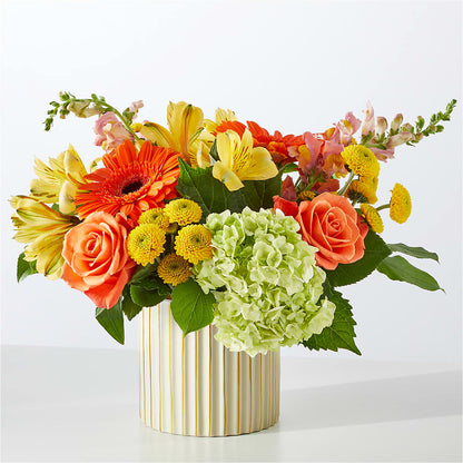 Autumn Sunshine Bouquet with Ivory Vase – LA DEANNE'S FLORIST, Cuthbert GA