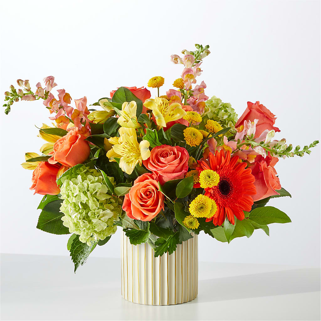 Autumn Sunshine Bouquet with Ivory Vase – LA DEANNE'S FLORIST, Cuthbert GA