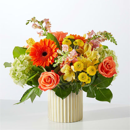 Autumn Sunshine Bouquet with Ivory Vase – LA DEANNE'S FLORIST, Cuthbert GA