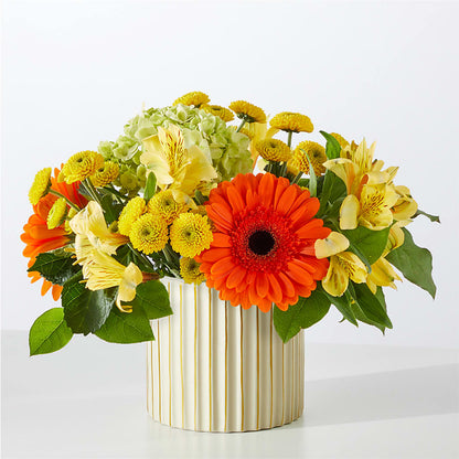 Autumn Sunshine Bouquet with Ivory Vase – LA DEANNE'S FLORIST, Cuthbert GA