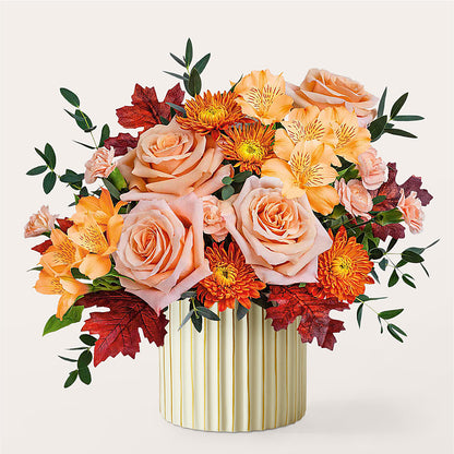 Spiced Latte Bouquet with Ivory Vase – LA DEANNE'S FLORIST, Cuthbert GA