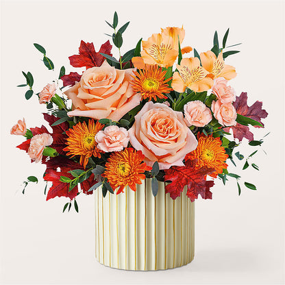 Spiced Latte Bouquet with Ivory Vase – LA DEANNE'S FLORIST, Cuthbert GA