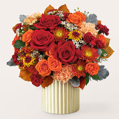 Merlot Bouquet with Ivory Vase – LA DEANNE'S FLORIST, Cuthbert GA