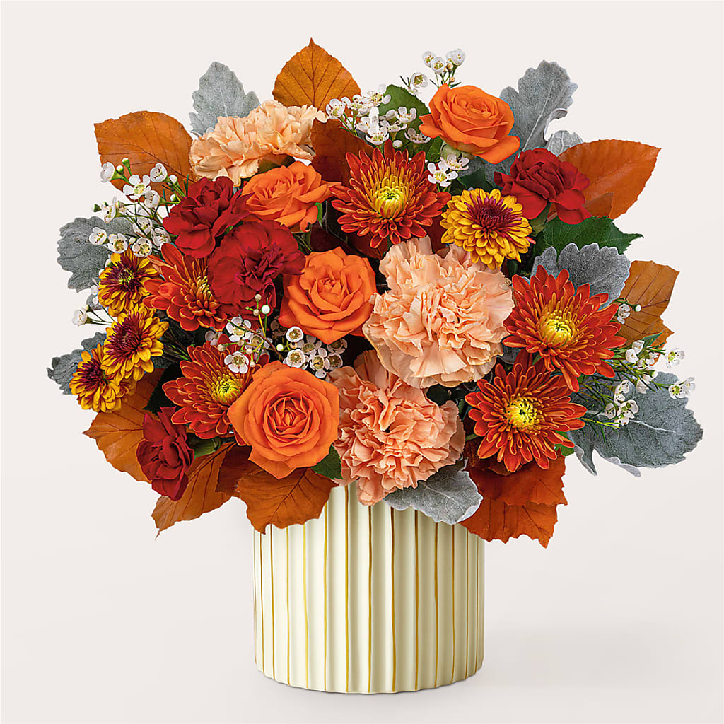 Merlot Bouquet with Ivory Vase – LA DEANNE'S FLORIST, Cuthbert GA