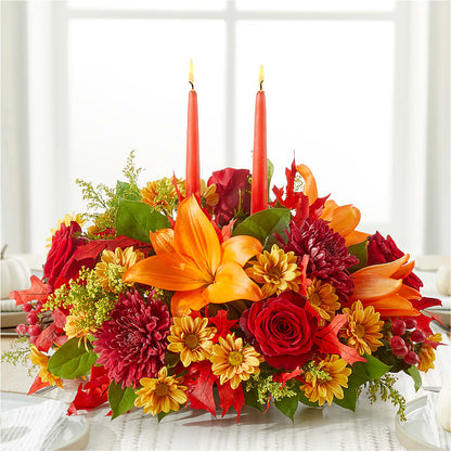 Autumn's Embrace Centerpiece – LA DEANNE'S FLORIST, Cuthbert GA