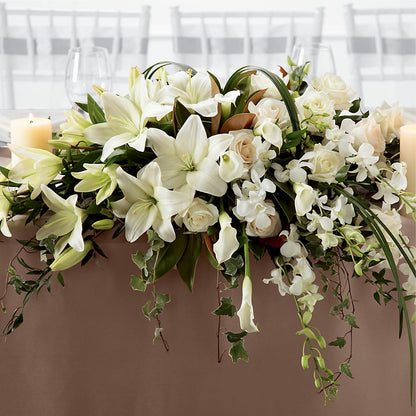 White Linen Arrangement – LA DEANNE'S FLORIST, Cuthbert GA