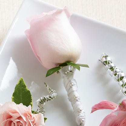 Pink Rose Boutonniere – LA DEANNE'S FLORIST, Cuthbert GA