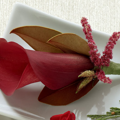 Red Calla Boutonniere – LA DEANNE'S FLORIST, Cuthbert GA