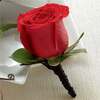 Red Rose Boutonniere – LA DEANNE'S FLORIST, Cuthbert GA